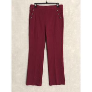 Counterparts Women's Medium Mid-Rise Boot Cut Pants Burgundy NEW